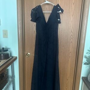 AZAZIE SOREN
Dark Navy A-Line Pleated Floral Burnout Dress